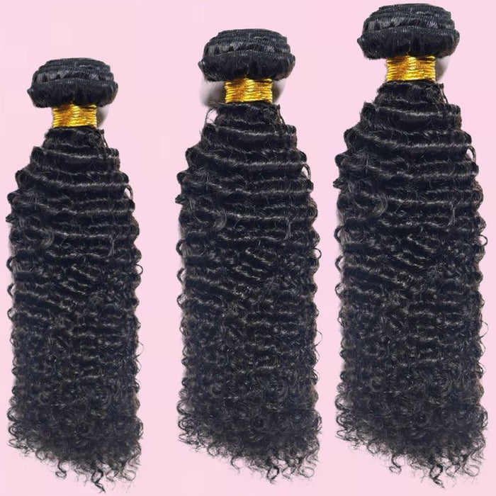 Afro Kinky Bundle Deals offer (3) bundles per package. The hair extensions can be colored and styled to your desired look. Can also be used for making Locs and Loc Repairs Lengths: 14" - 20" Wefts: Machine Double Stitch Style: Afro Kinky Bundles: Three Per Bundle Deal Weight: Per Bundle - 100 grams / 3.5 oz - 300 grams / 10.5 oz Total