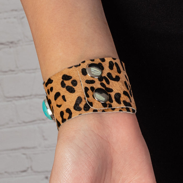 74751 - Squash Blossom Cuff Bracelet - Turquoise