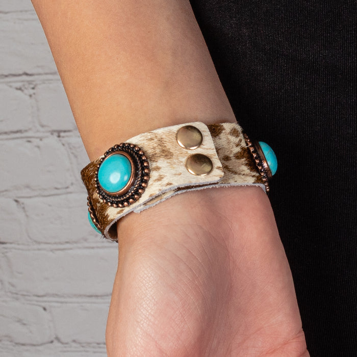74753 - Squash Blossom Cuff Bracelet - Turquoise