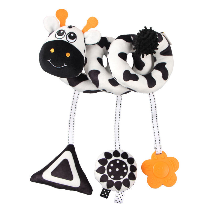 Aipinqi New Early Education Bed Winding Toys Baby Black And White Animal Vision 🇨🇳