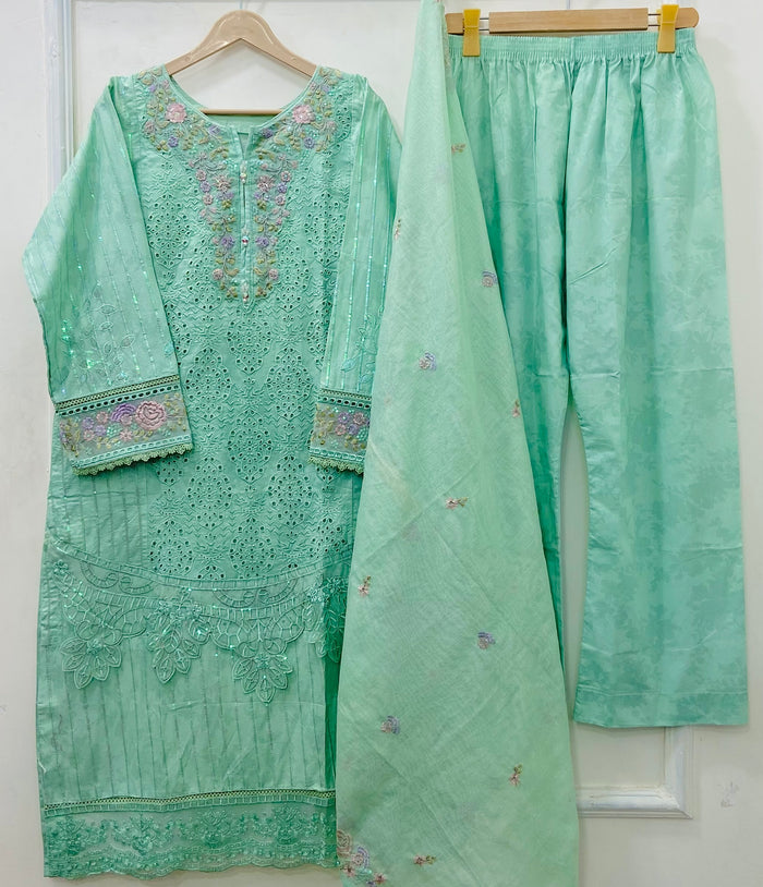 Aqua Green 3PC (Lawn) D-521