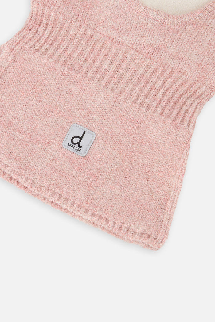 Baby Knit Bear Balaclava Pale Dusty Pink-2