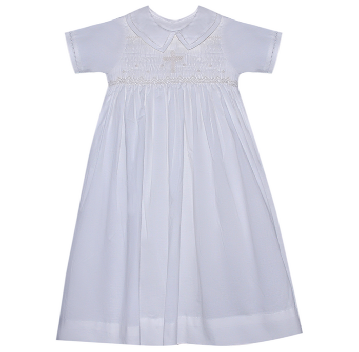 Baby Sen Boy Cross Baptism Gown