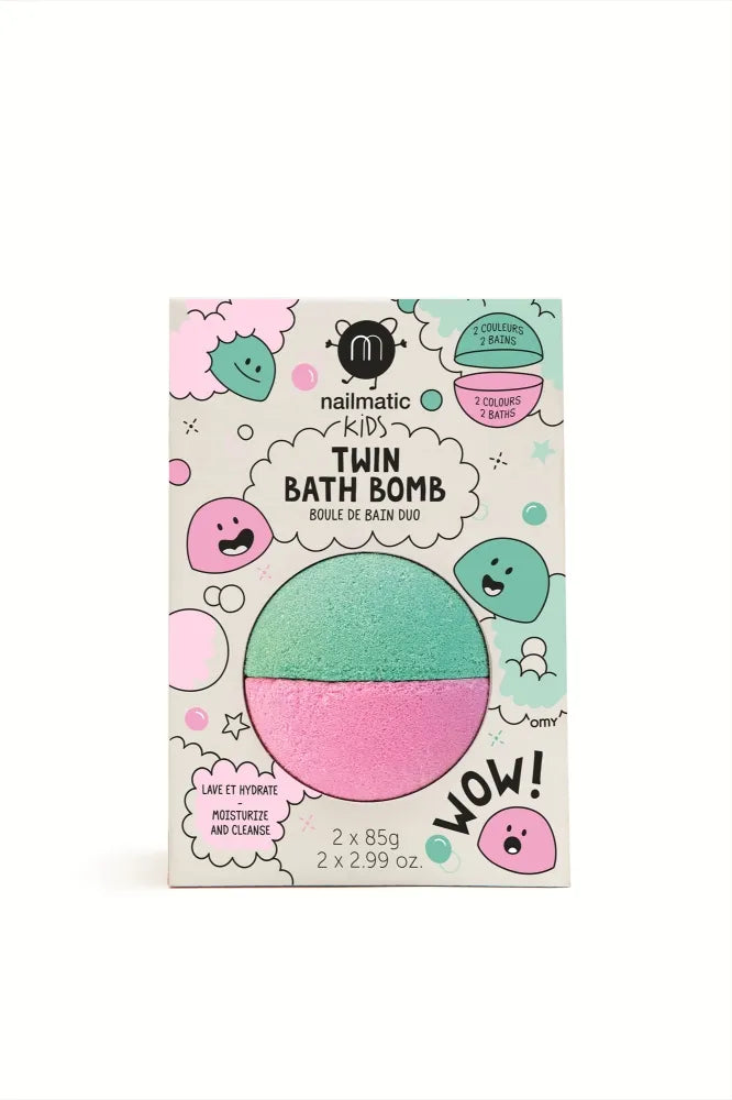 Nailmatic - Bath Bomb - Twin - Pink & Lagoon Green