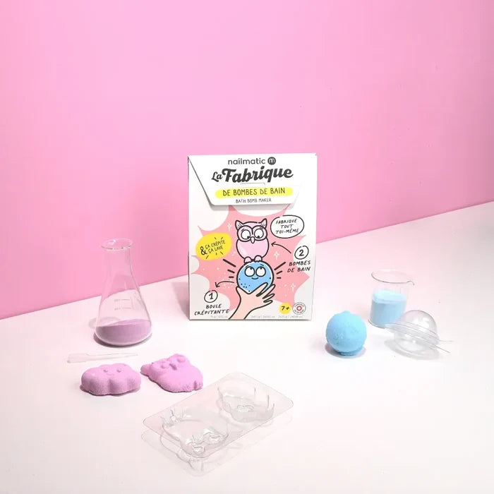 Nailmatic - Bath Bomb & Soap Making Kit - Crackling - Owl - Lifestyle Cut