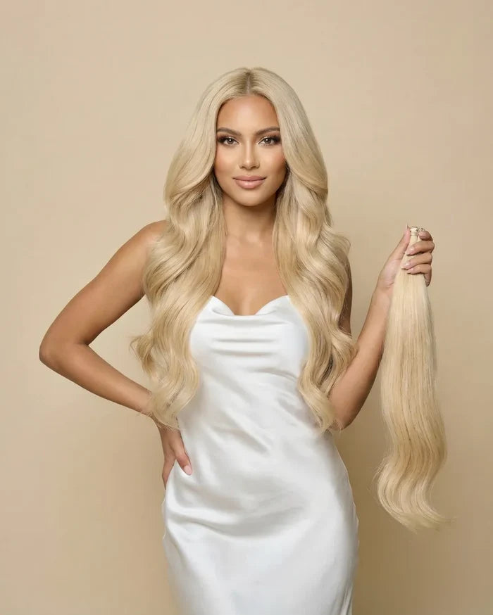 Beach Blonde (18/60) Thinning Hair and Invisible Clip-ins Bundle