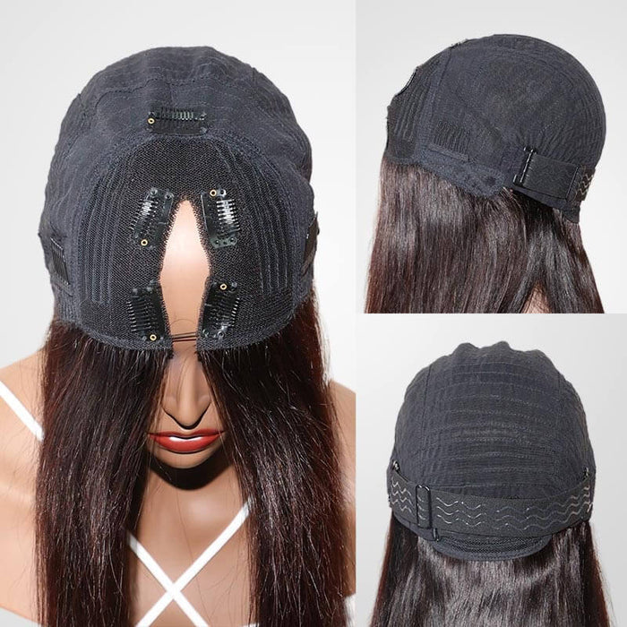human hair wigs v part kinky curly for sleek black hair