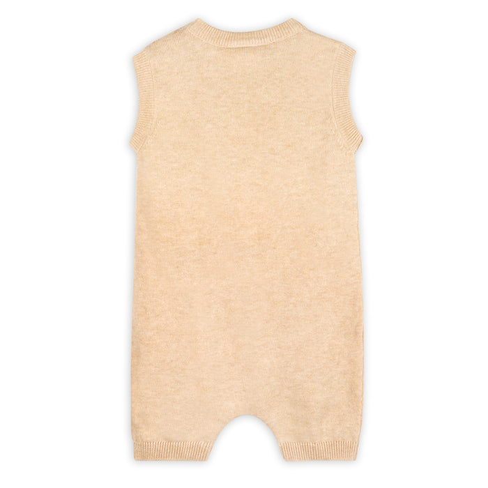 Bunny Rabbit Embroidered Sweater Knit Baby Romper (Organic Cotton)