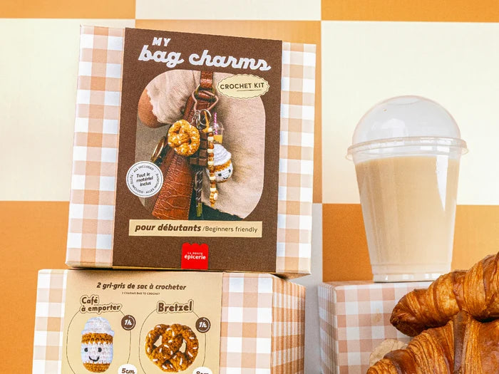 La Petite Epicerie - Crochet DIY Kit - Bag Charm - Coffee Time - Lifestyle Cut