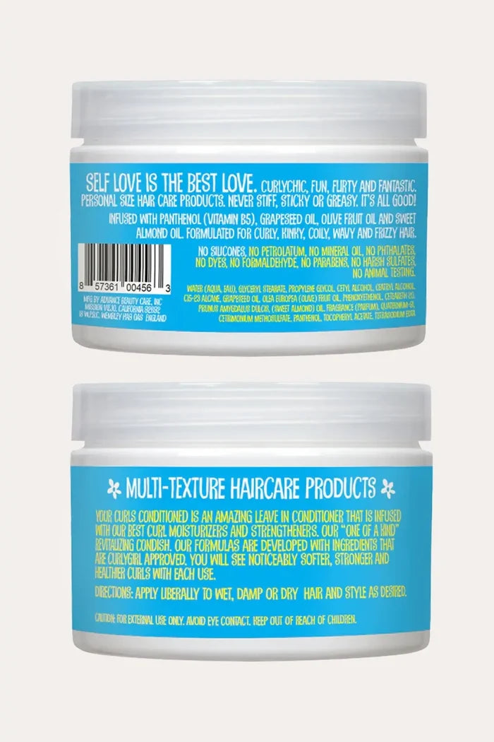 CURLY CHIC YOUR CURLS CONDITIONED EXTRA CREAMY MOISTURIZING CONDISH 12oz CURLY CHIC