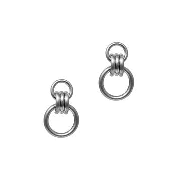 Double Ring Drop Earrings
