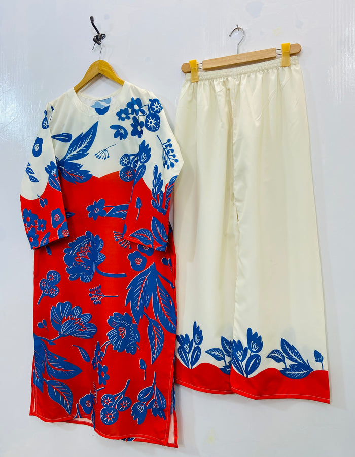 Dreamy Long Co-Ord Set (Swiss Silk) D-122