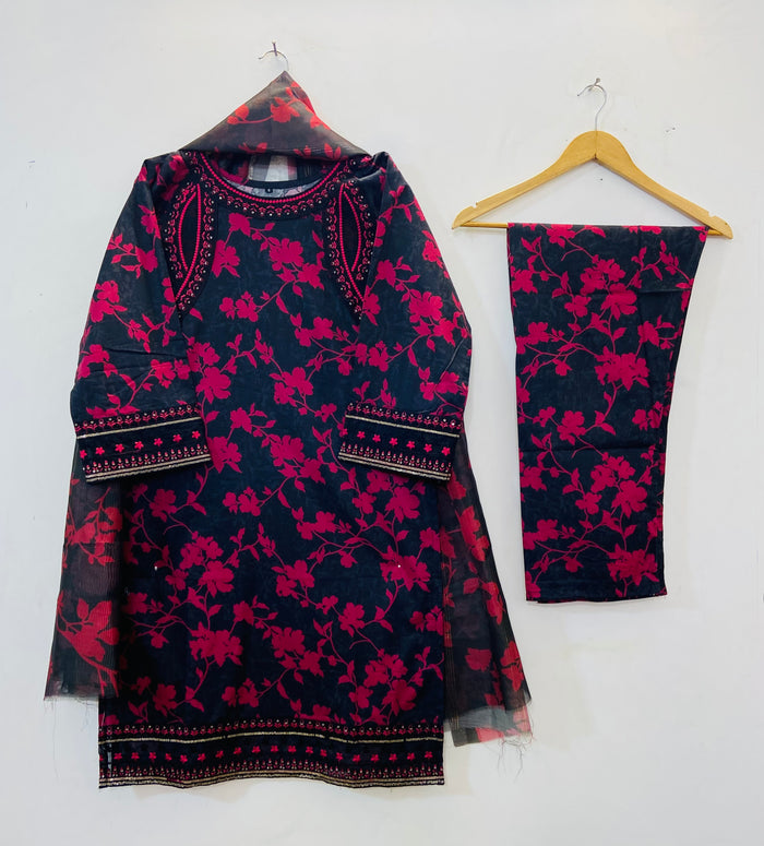 Embroidered Luxury Touch 3PC (Lawn Best Selling) D-70