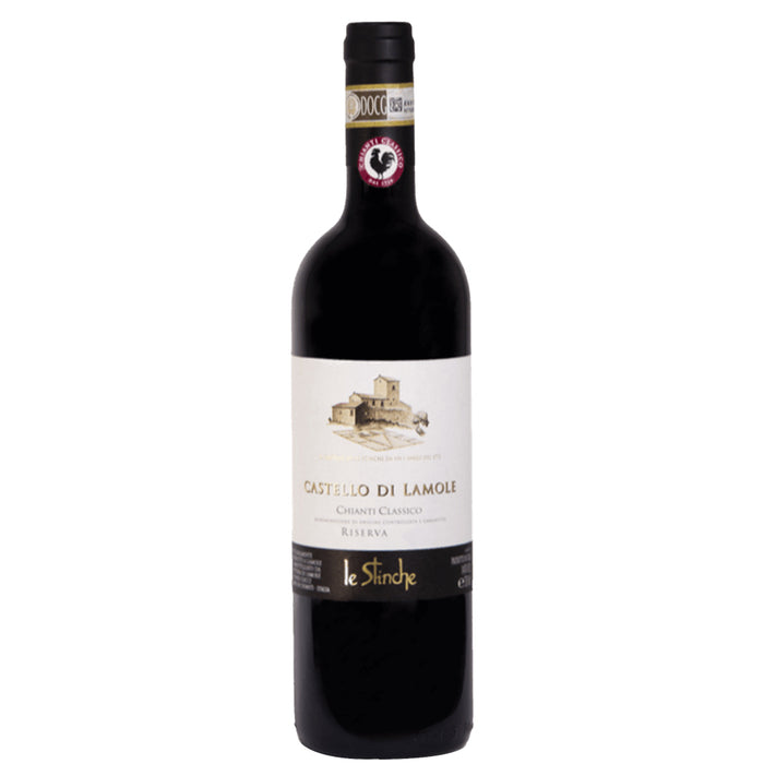 Castello di Lamole Chianti Classico Riserva 2015 wine bottle with dark glass label
