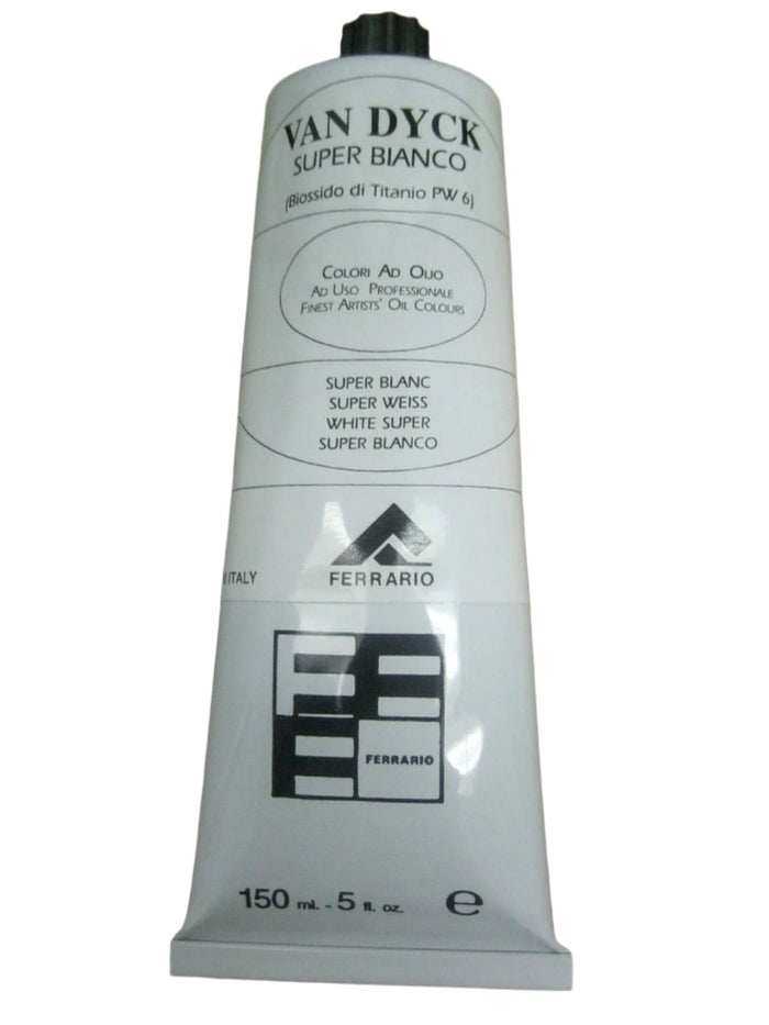 Ferrario VAN DYCK Super Titanium White oil paint 150ML Made in Italy
