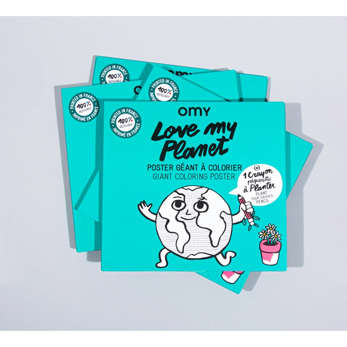 Giant Colouring Poster - Recycled Paper - Love My Planet