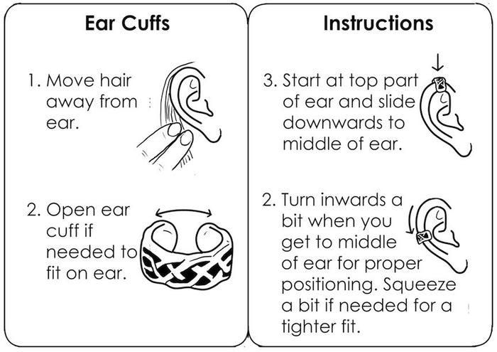 How to wear Gold Celtic Ear Cuff – Adjustable Non-Piercing Jewelry step by step