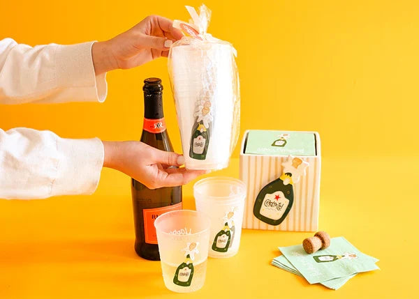 Happy Everything: Champagne Frosted Cups Set of 10 - B Social Boutique