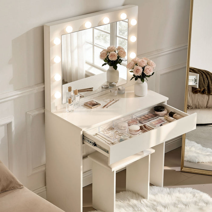 Hollywood 1-Drawer Dressing Table Set