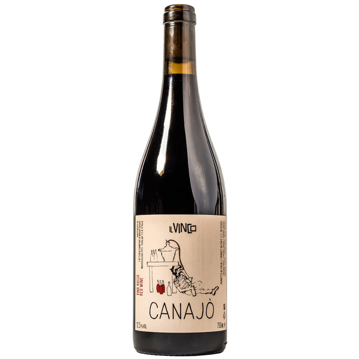 Il Vinco Canajo red wine bottle, 2020 vintage, with foil cap and label