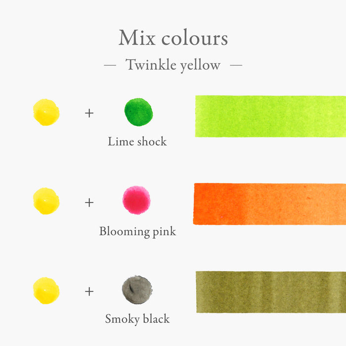 Kakimori Blendable Fountain Pen Ink -Twinkle yellow