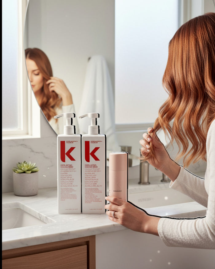 Hair Care Canada Kevin Murphy Everlasting Colour Wash & Rinse litre duo with pH sealing technology for color protection. Includes bonus Doo Over spray.