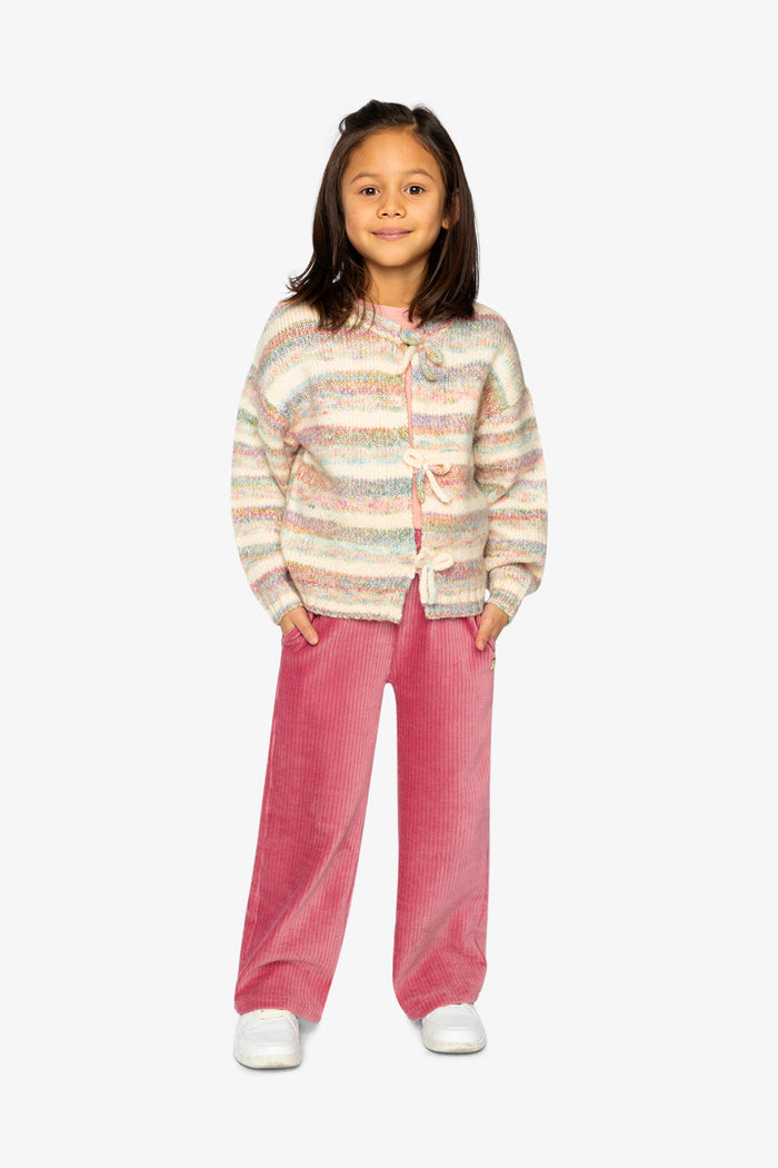 Knitted Cardigan Mauve And Blue Knitwear-4