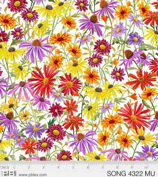 LAST CHANCE - SONG BIRDS - FLOWERS (3 YARDS)