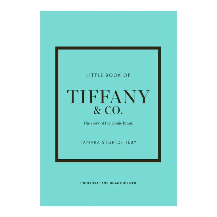 Tiffany coloured book titled 'Little Book of Tiffany & Co.' on a white background