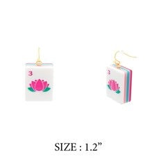 Mahjong Tile Acrylic Earrings