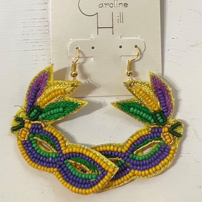 Mardi Gras Mask Earrings