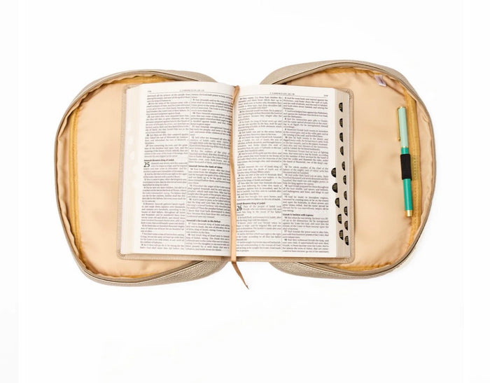 Mary Square Bible Cover Champagne