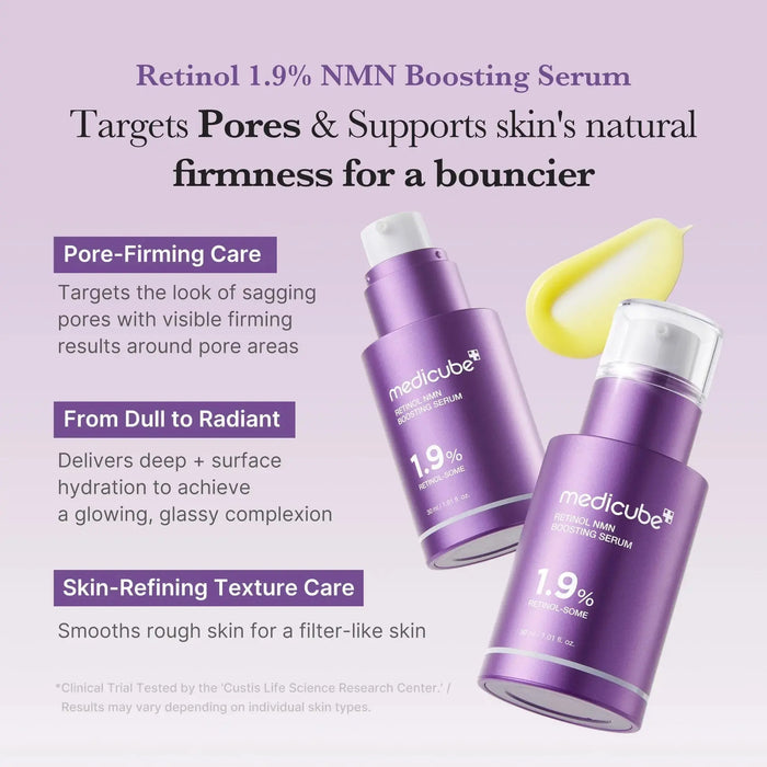 MEDICUBE Retinol NMN Radiance Booster 1.9% Serum 30 ml - DOKAN