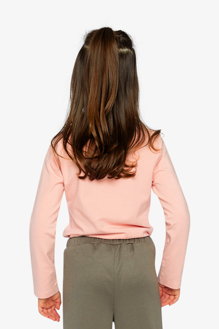 Organic Cotton Jersey T-Shirt Pale Dusty Pink-3