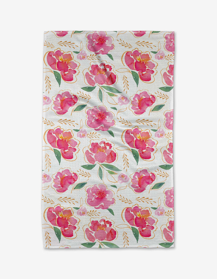 Pink Peony Tea Towel - B Social Boutique