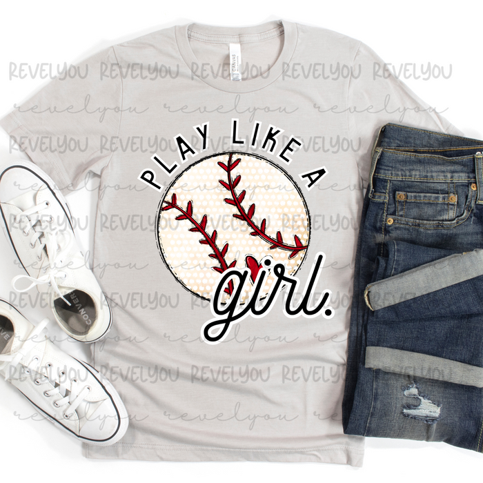 Play Like A Girl Baseball - PNG