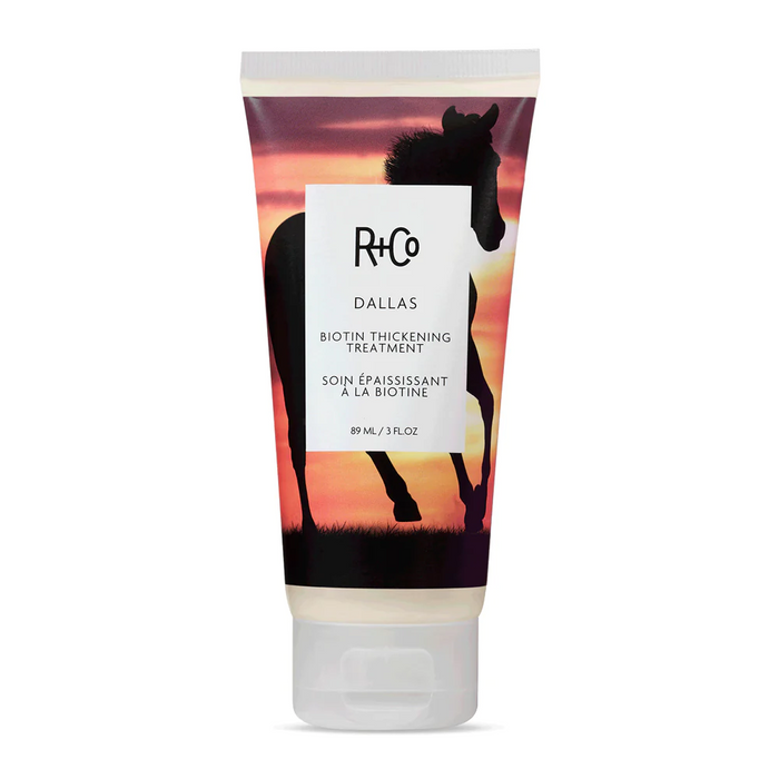 R+Co DALLAS biotin treatment, hair thickening mask, volumizing treatment for fine hair, biotin hair repair treatment, reduce split ends and flyaways, deep conditioner for volume, hair strengthening treatment, thick hair product for damage, instant hair thickening, Dallas volume treatment