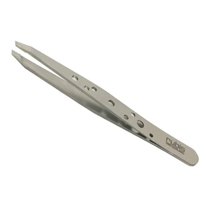 Rubis Switzerland Swiss Tweeze Slant Tip Tweezer Stainless Steel 1K111