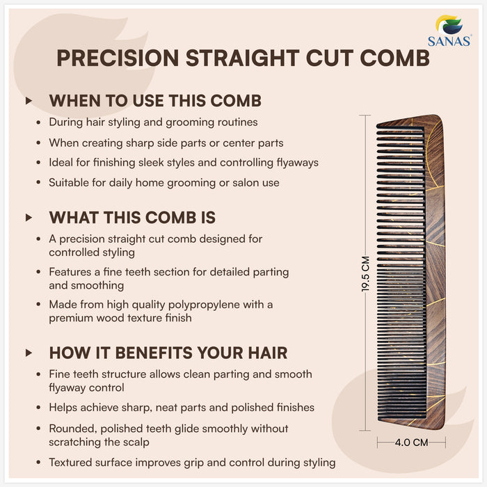 SANAS Wooden Comb Set for Men Women and Kids