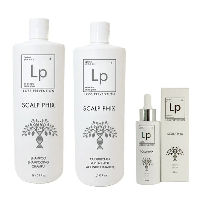 Set of LP Scalp Phix hair care products on a white background - Hair Care Canada