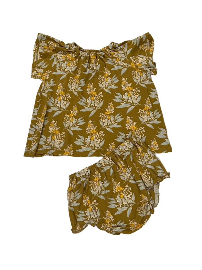 Short Floral Baby Dress w/ Bloomers
