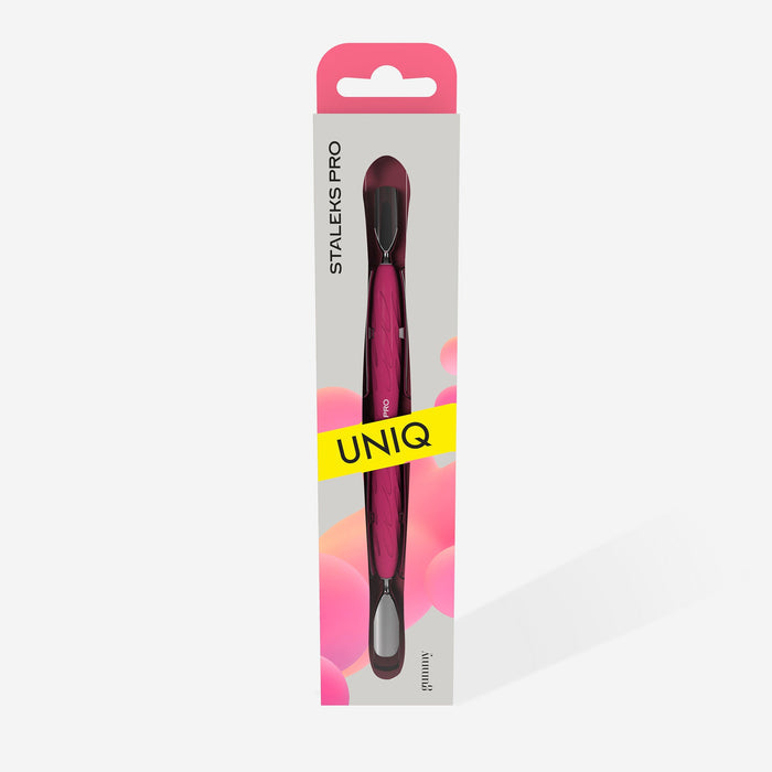 Staleks cuticle pusher, Gummy - UNIQ 10 TYPE 1 (rounded wide and rounded narrow pusher)-Cuticle Pushers-STALEKS PRO-Gel Essentialz