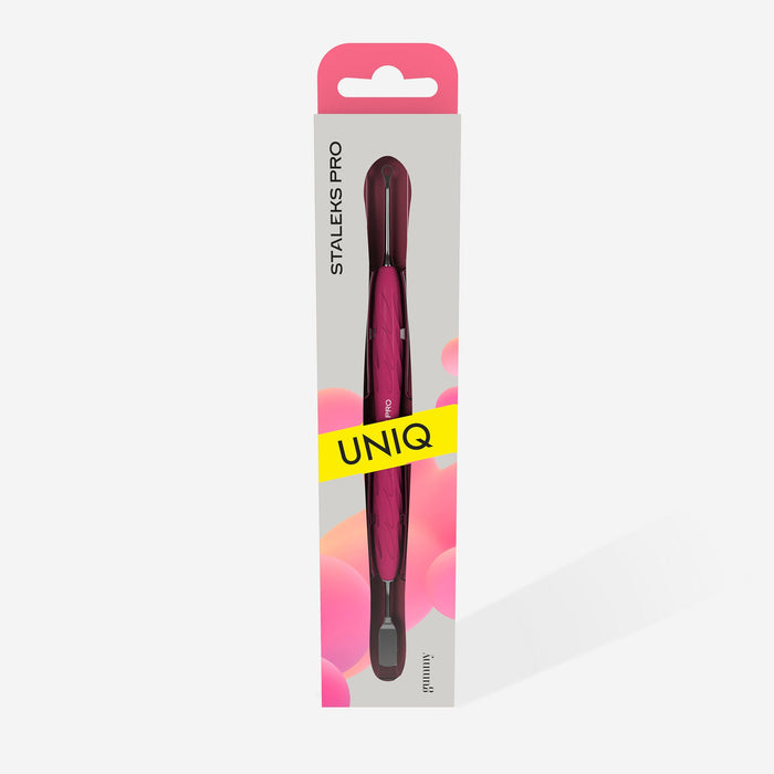 Staleks cuticle pusher, Gummy - UNIQ 11 TYPE 1 (straight flat and loop pusher)-Cuticle Pushers-STALEKS PRO-Gel Essentialz