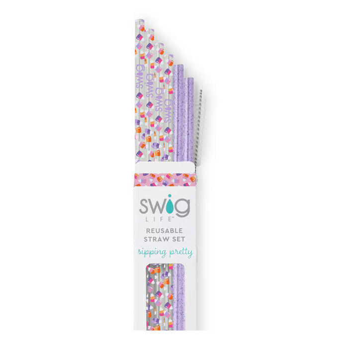 Swig: Candy Corn Reusable Straw Set - B Social Boutique
