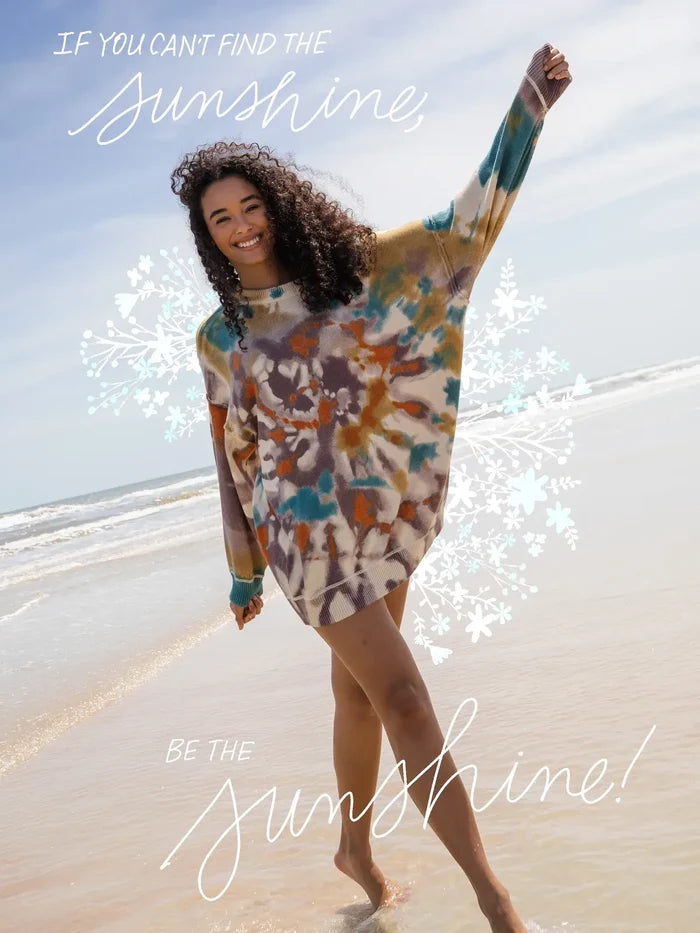 Taylor Oversized Sweater|Sunset Tie-Dye-view 2