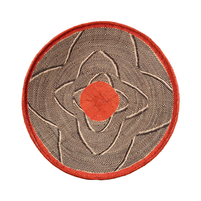 Tonga Painted Pattern Baskets | Orange Pattern