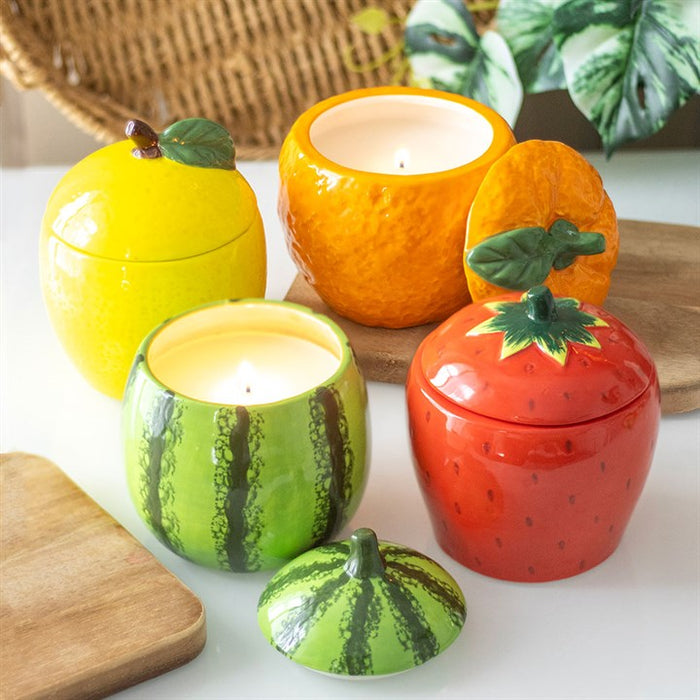 Watermelon Shaped Candle Jar 🇬🇧