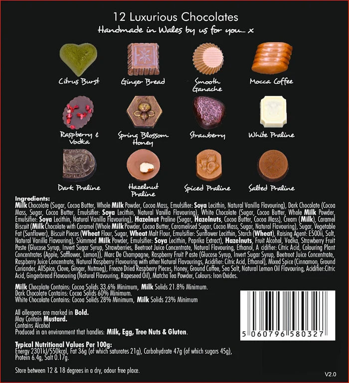 Wickedly Welsh - 'Twelve Luxurious Chocolates'