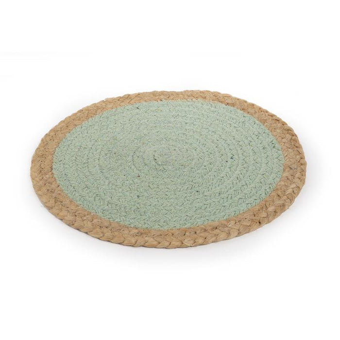 10″ Jute/Cotton Candle Mat Large