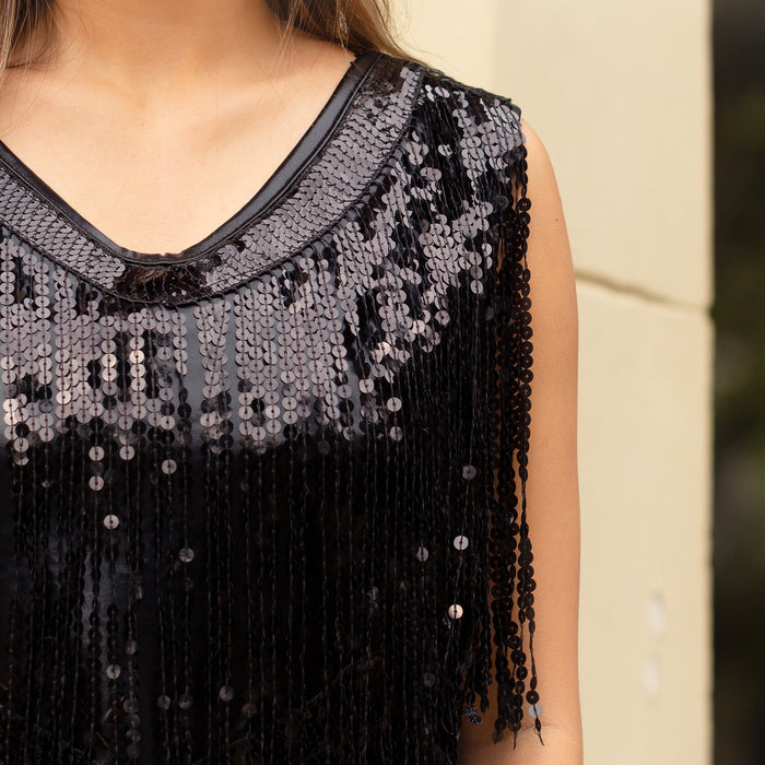 20197 - Layered Fringe Dress